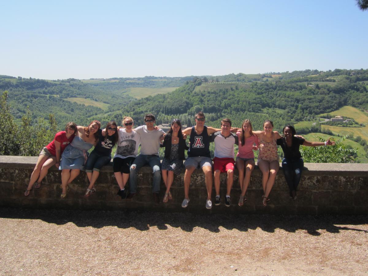 Communication students on study abroad trip