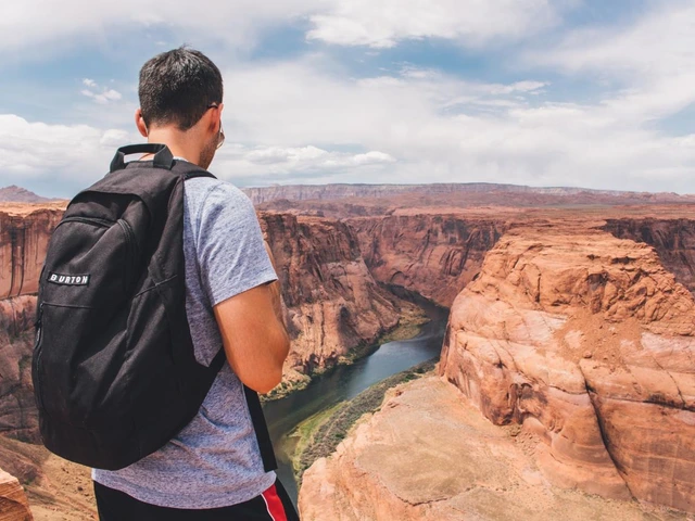 Man standing on a cliff 