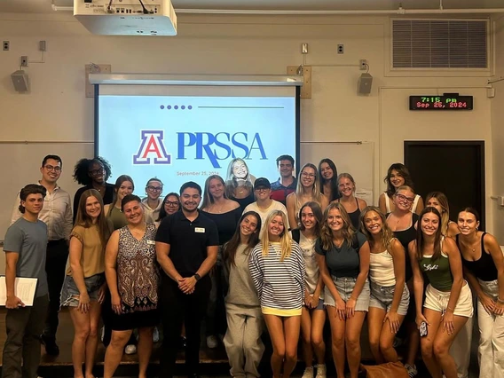 Group photo of PR students